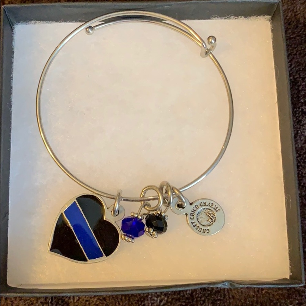 Chubby Chico Charms Thin Blue Line Bracelet